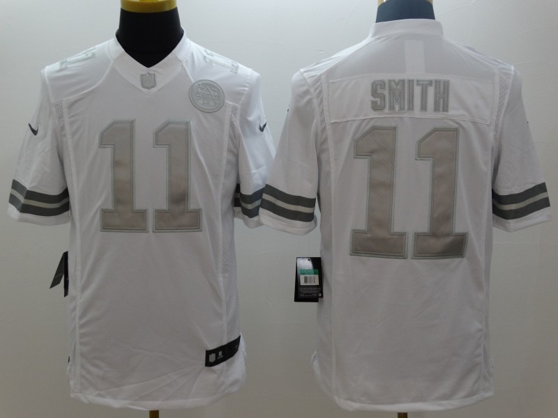 Men's Kansas City Chiefs Alex Smith #11 White Jersey